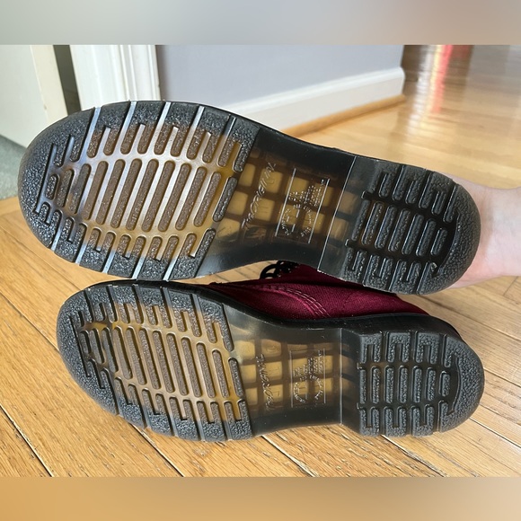 DR MARTENS 1460 Pascal Cherry Red Glitter Ray Leather Boots - Women’s 8/Men’s 7 - Picture 7 of 9